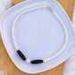 White Pearl & Agate Necklace