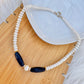 White Pearl & Agate Necklace