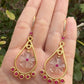 Quartz & Ruby Earrings